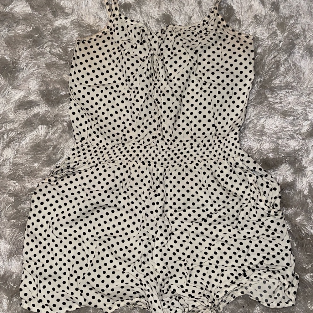 Polka Dot Sleeveless Romper